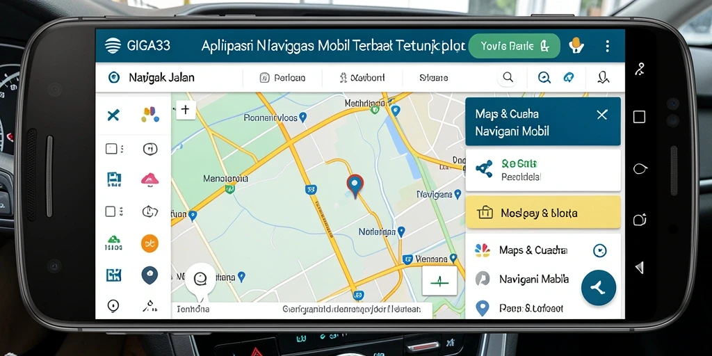 Antarmuka GIGA33 yang mudah digunakan untuk navigasi mobil.
