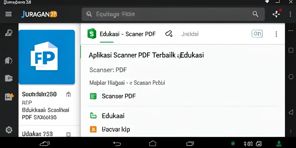 Antarmuka JURAGAN28 yang ramah pengguna untuk pemindaian PDF.
