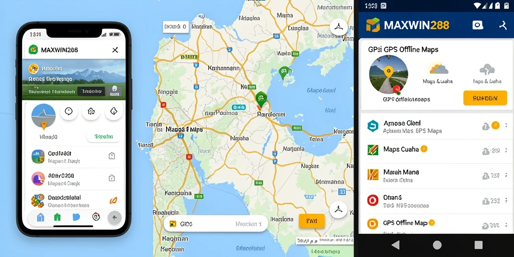 Tampilan antarmuka GPS Offline MAXWIN288 yang intuitif dan informatif.