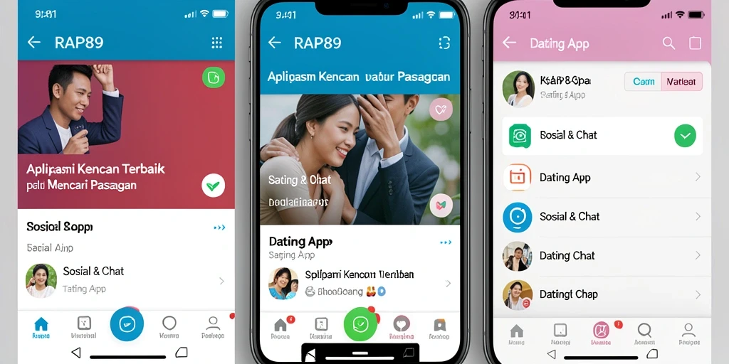 Antarmuka RAP89 yang menarik dan mudah digunakan untuk mencari pasangan.