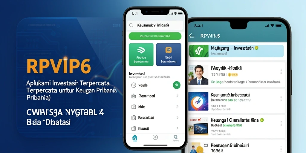 Tampilan antarmuka RPVIP6 yang sederhana dan modern untuk investasi.
