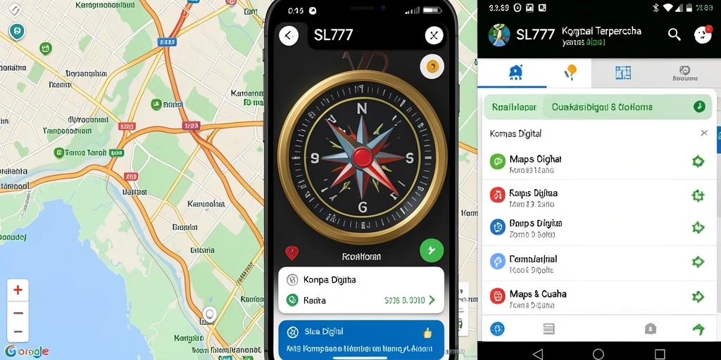 Antarmuka SL777 menampilkan kompas digital yang akurat dan informatif.